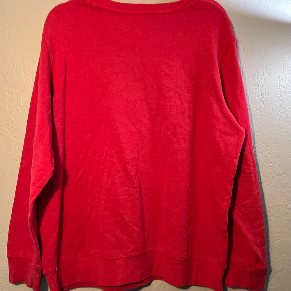 Y2K Blissliving Home Red California Crew Neck Sweater Embroidered CA SZ XL 2000s - Picture 7 of 9